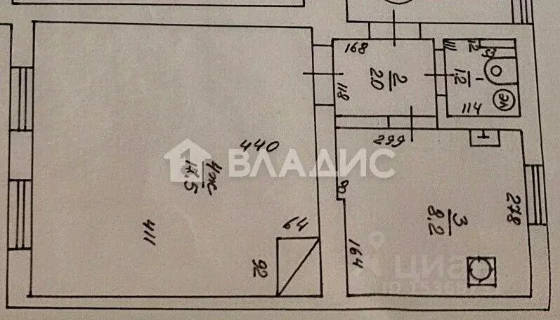 1-к кв. Калининградская область, Советск Школьная ул., 6 (28.9 м) - Фото 2