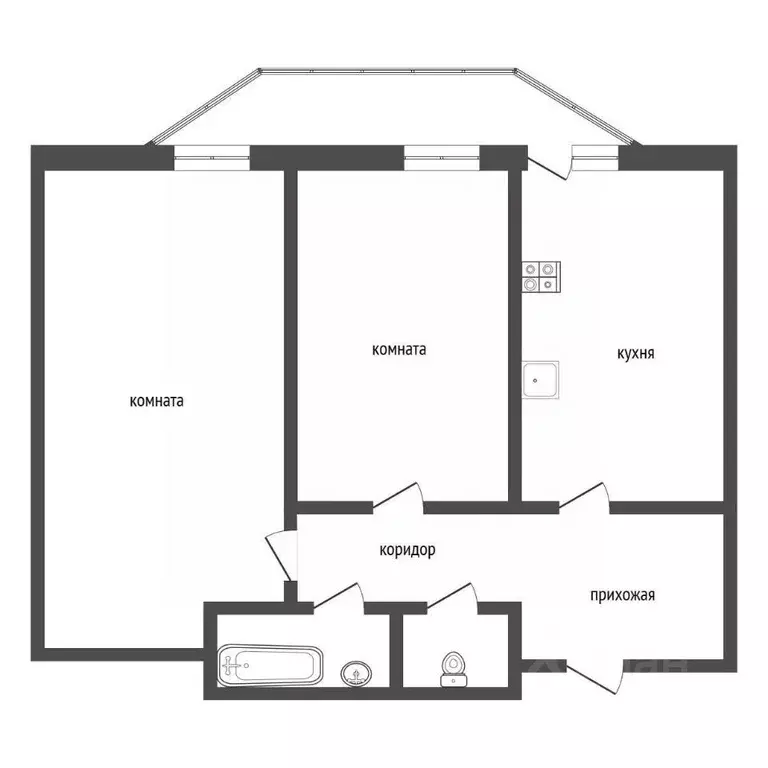 2-к кв. Воронежская область, Воронеж бул. Олимпийский, 14 (64.0 м) - Фото 2