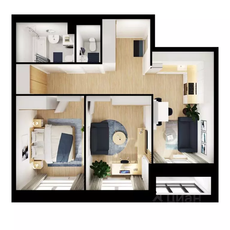 2-к кв. Ярославская область, Ярославль Волга Парк жилой комплекс, 6Б ... - Фото 2