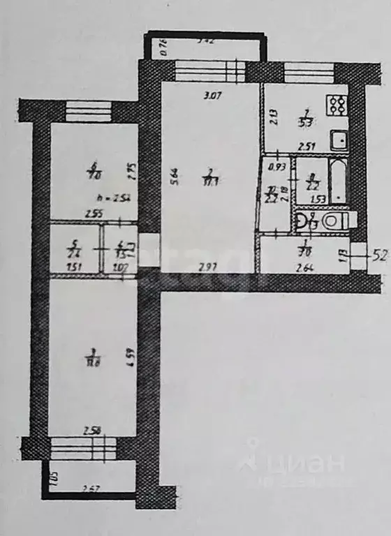 3-к кв. Удмуртия, Ижевск Пушкинская ул., 224 (53.8 м) - Фото 2