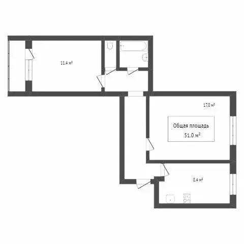 2-комнатная квартира: Томск, Ленинский район, микрорайон Каштак, улица ... - Фото 1