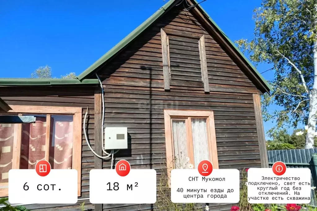 Дом в Хабаровский край, Хабаровский район, Мукомол СНТ 92 (18 м) - Фото 1