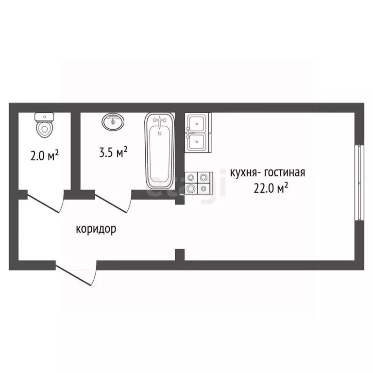 Студия Оренбургская область, Оренбург Селивановский пер., 24/46 (23.0 ... - Фото 1