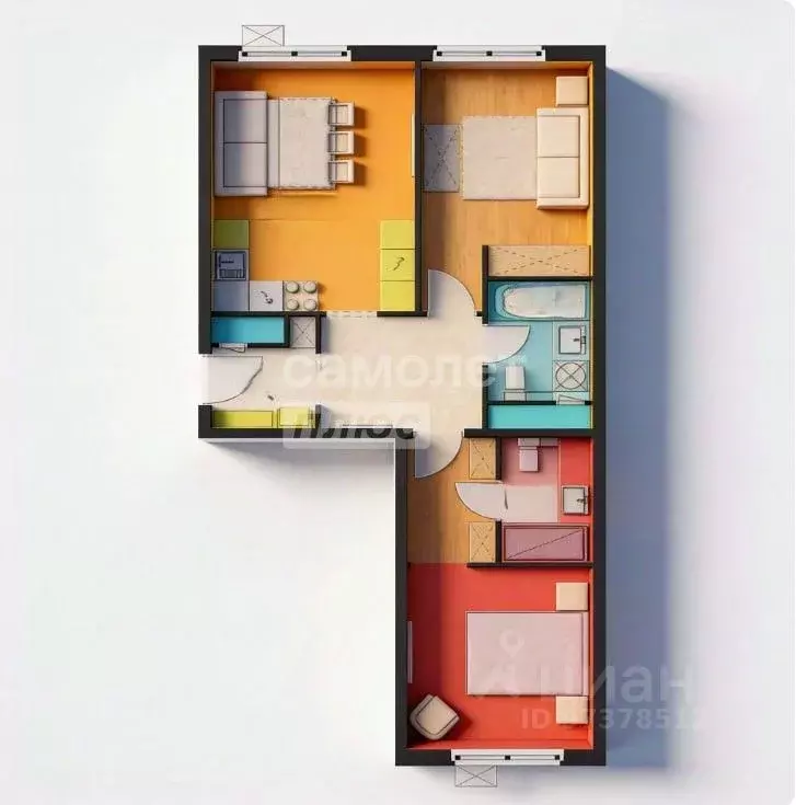 2-к кв. Московская область, Ленинский городской округ, д. Сапроново, ... - Фото 2