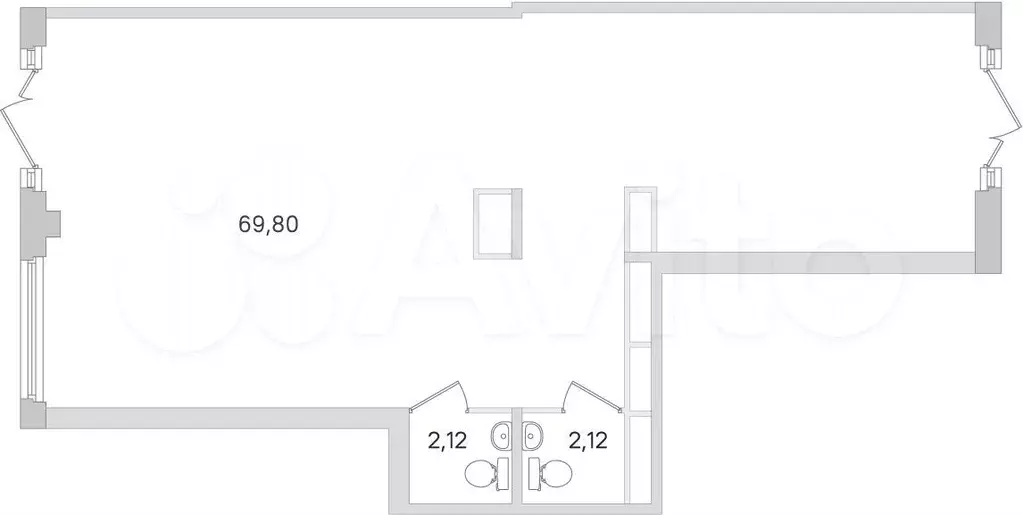 Продам помещение свободного назначения, 74.04 м - Фото 0