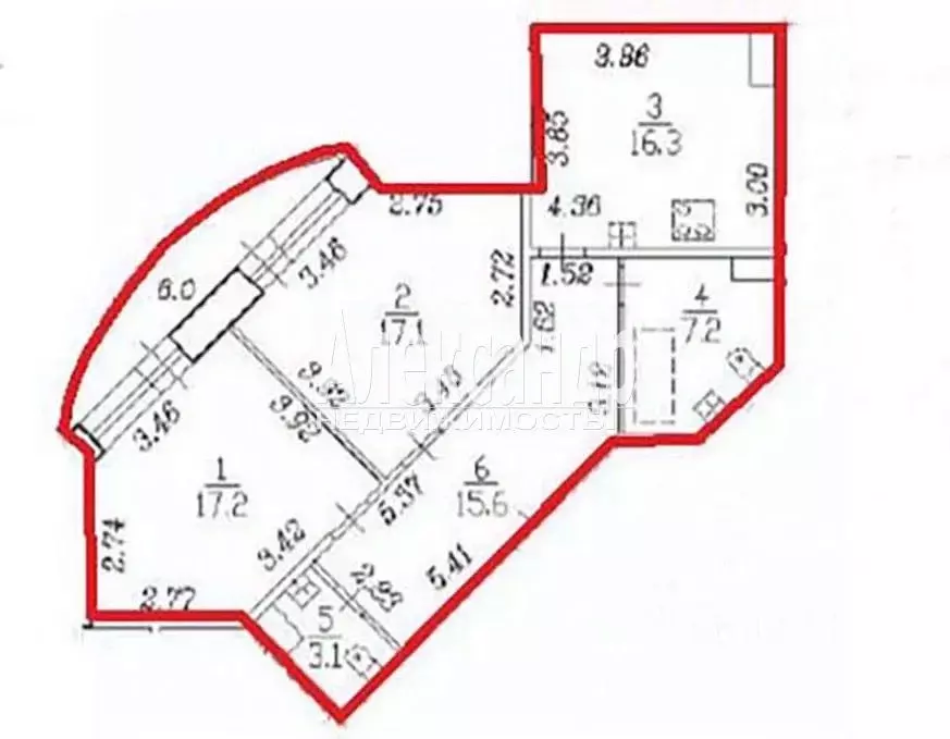 2-к кв. Санкт-Петербург ул. Сикейроса, 11к1 (76.5 м) - Фото 2