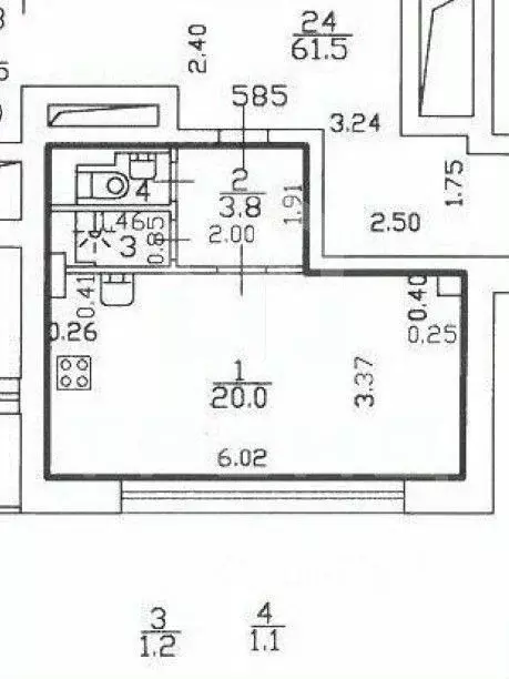 Студия Санкт-Петербург просп. Просвещения, 87К1 (26.1 м) - Фото 2