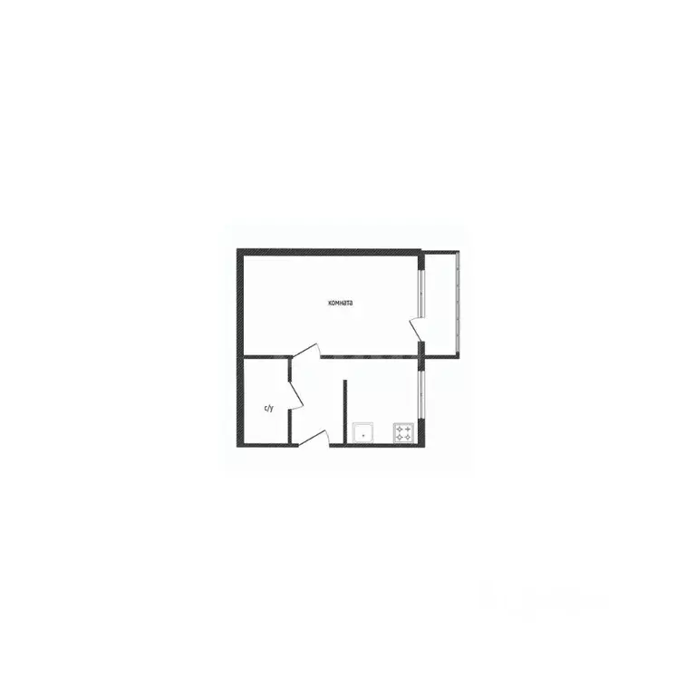 1-к кв. Курганская область, Курган Пролетарская ул., 64 (38.5 м) - Фото 2