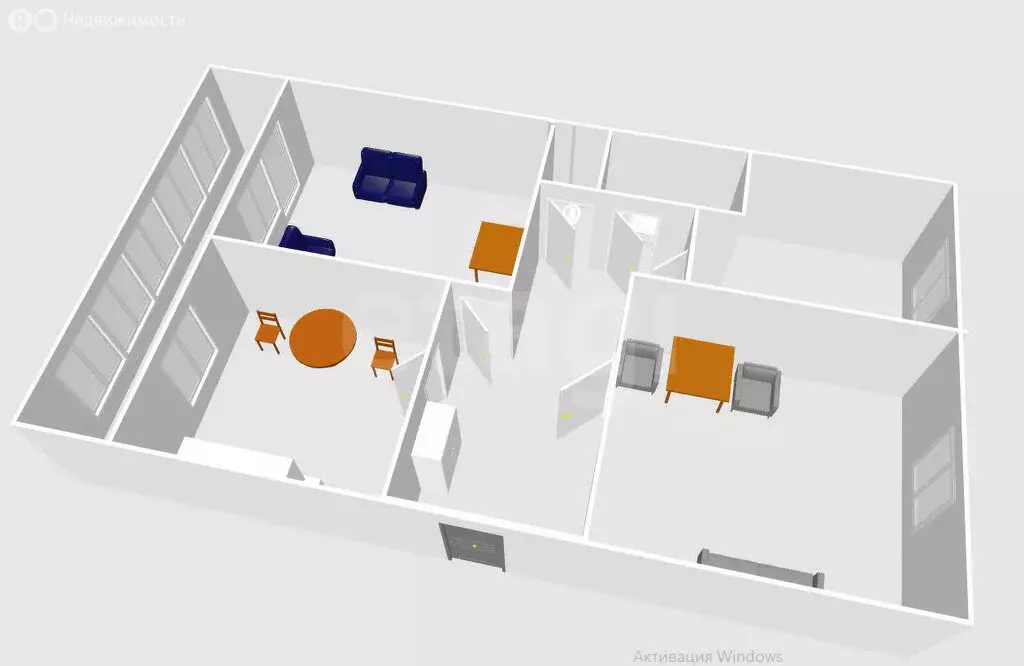 3-комнатная квартира: Анива, улица Ленина, 26 (66 м) - Фото 1