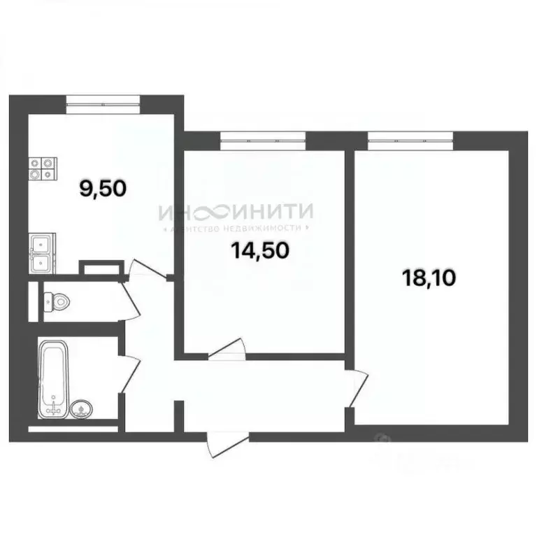 2-к кв. Москва проезд Одоевского, 11К2 (54.5 м) - Фото 2