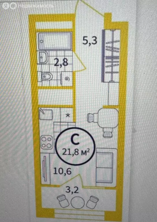Квартира-студия: Екатеринбург, улица Щербакова, 78 (22 м) - Фото 1