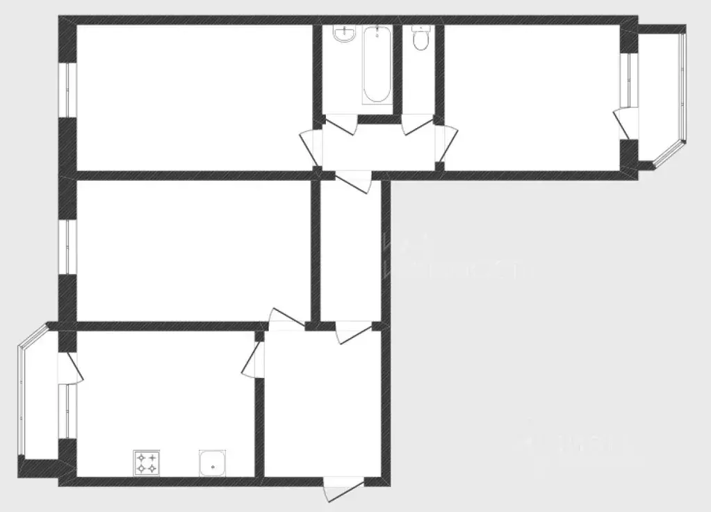 3-к кв. Тюменская область, Тюмень ул. Николая Семенова, 27 (90.0 м) - Фото 1