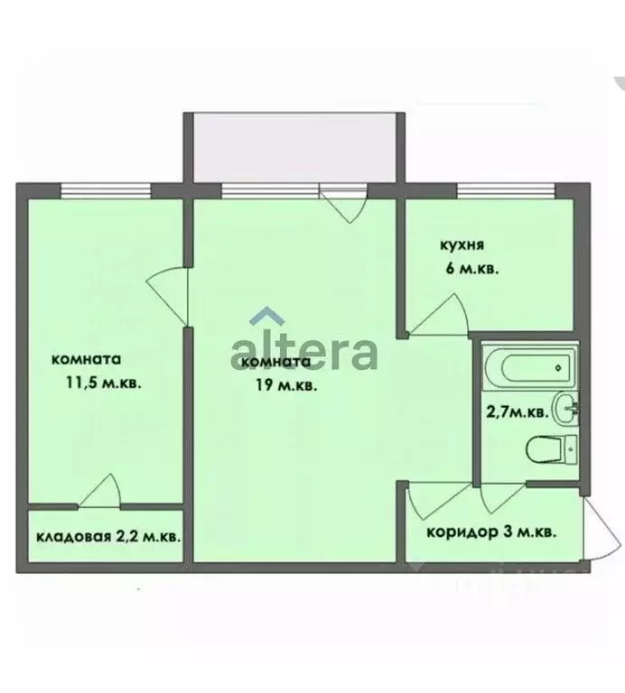 2-к кв. Татарстан, Казань ул. Павлюхина, 120 (47.1 м) - Фото 2