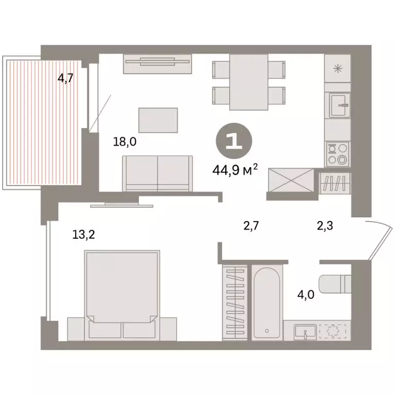 1-комнатная квартира: Екатеринбург, жилой район Сортировочный, ... - Фото 1
