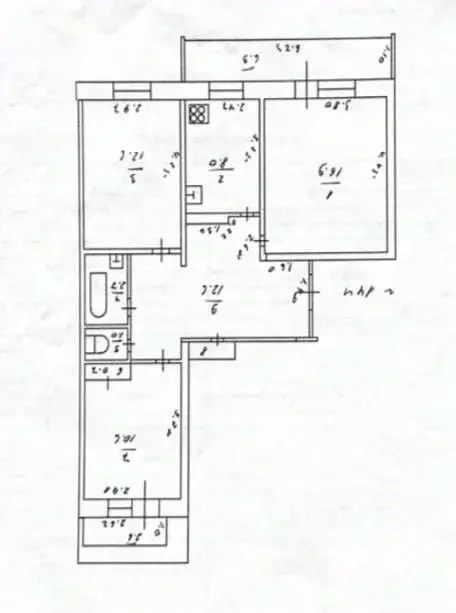 3-к кв. Татарстан, Казань ул. Дубравная, 49 (68.0 м) - Фото 1