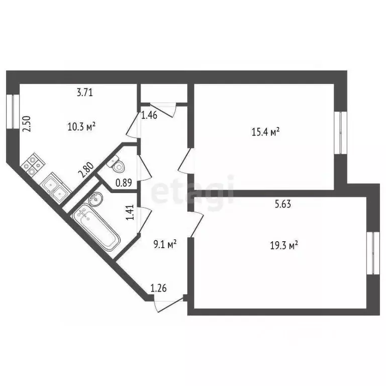 2-к кв. Ленинградская область, Шлиссельбург Кировский район, ... - Фото 2