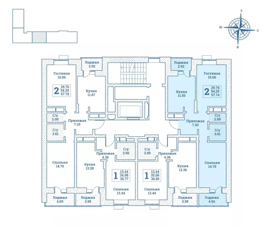 2-к кв. Московская область, Щелково городской округ, Монино пгт ... - Фото 2