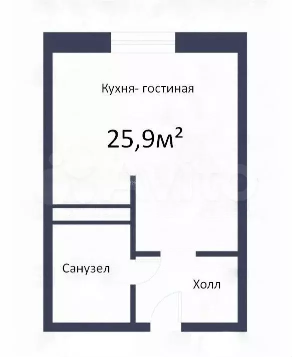Квартира-студия, 25,9 м, 4/24 эт. - Фото 0