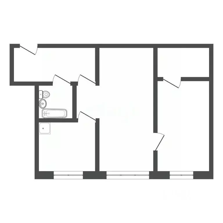 2-к кв. Кемеровская область, Юрга Московская ул., 42 (44.1 м) - Фото 1