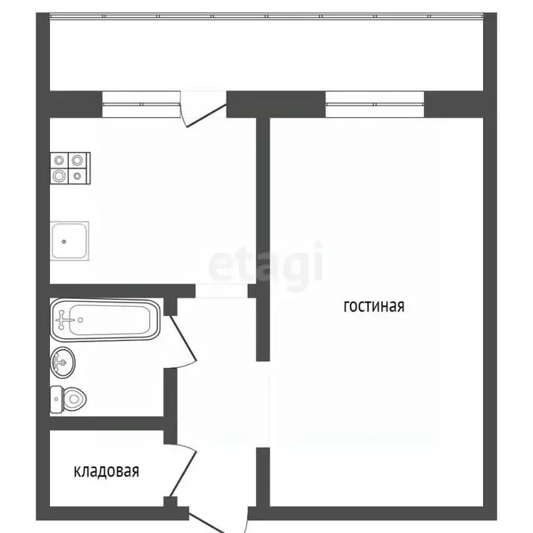 1-к кв. Тамбовская область, Мичуринск Липецкое ш., 108 (33.2 м) - Фото 1