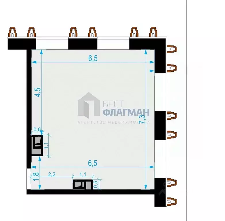 Помещение свободного назначения в Москва Выборгская ул., 18 (47 м) - Фото 2