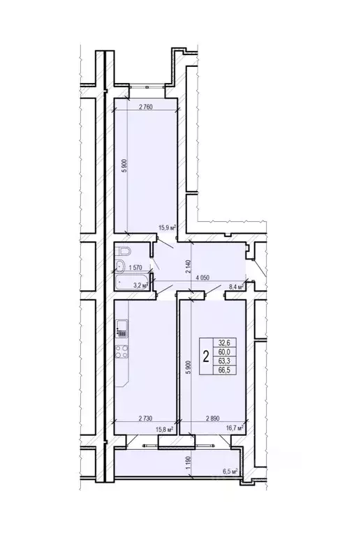 2-к кв. Саратовская область, Энгельс Новобазарная ул., 4 (66.5 м) - Фото 0