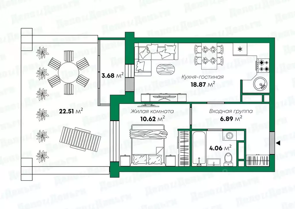 1-к кв. Кировская область, Киров ул. Ломоносова, 10А (49.4 м) - Фото 1
