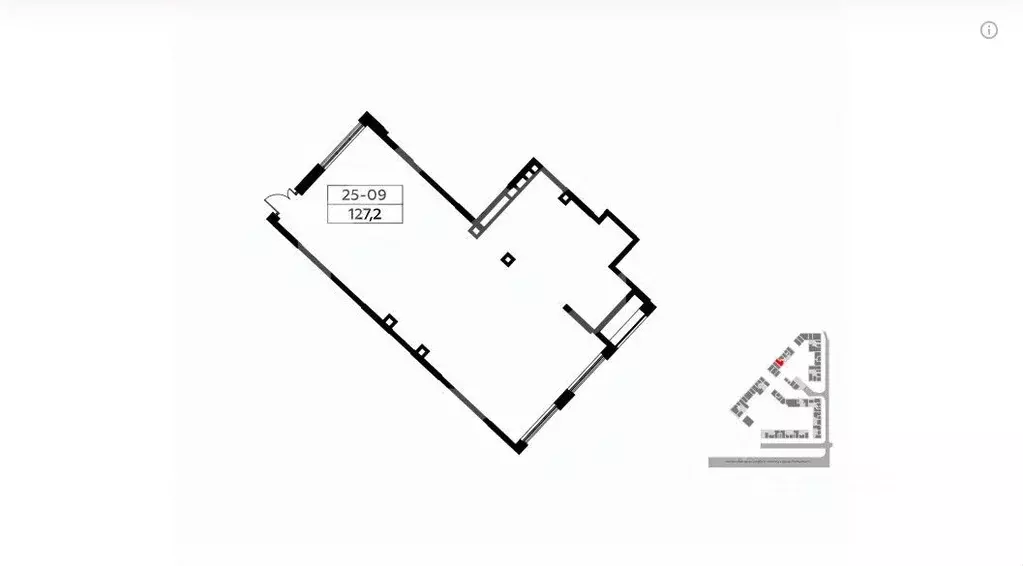 Торговая площадь в Москва Скандинавия жилой комплекс, 25.1 (127 м) - Фото 2