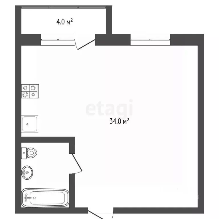 1-к кв. Ханты-Мансийский АО, Ханты-Мансийск Самаровская ул., 6к2 (36.0 ... - Фото 0