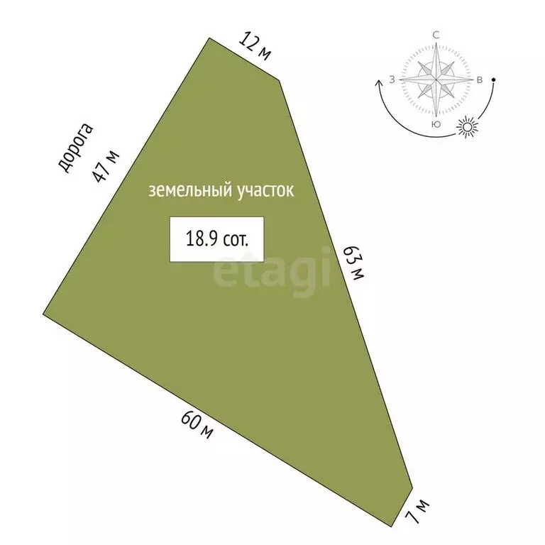 Участок в Выкса, Лесная улица (18.9 м) - Фото 0