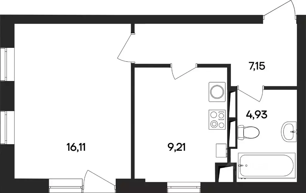 1-к кв. Крым, Евпатория городской округ, Заозерное пгт Кубики жилой ... - Фото 1