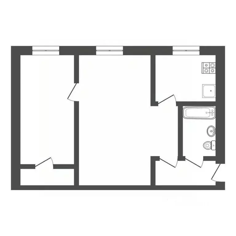 2-к кв. Тульская область, Щекино Спортивная ул., 22 (40.0 м) - Фото 1