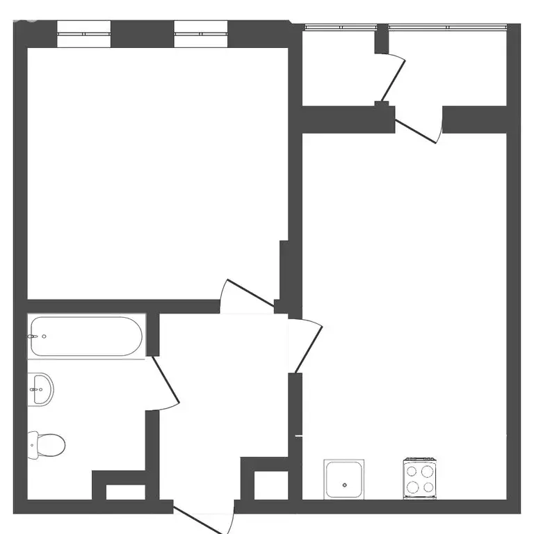 1-комнатная квартира: Тюмень, улица Муравленко, 11 (40 м) - Фото 1