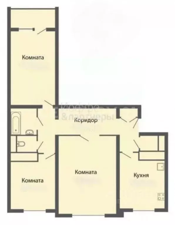 3-к кв. Дагестан, Махачкала ул. Хаджи Булача, 16 (95.0 м) - Фото 1