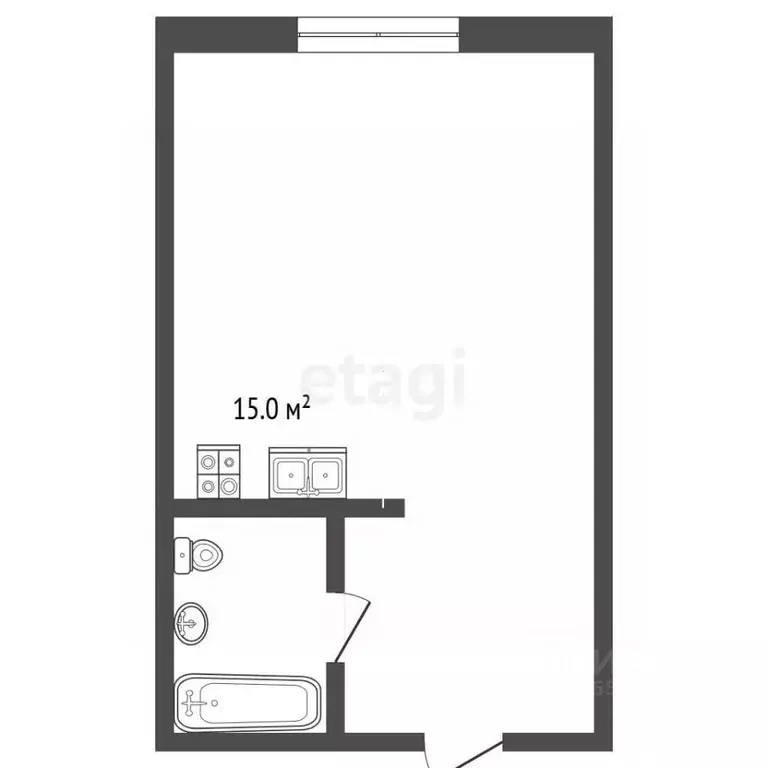 Студия Самарская область, Самара Сердобская ул., 22 (19.0 м) - Фото 2