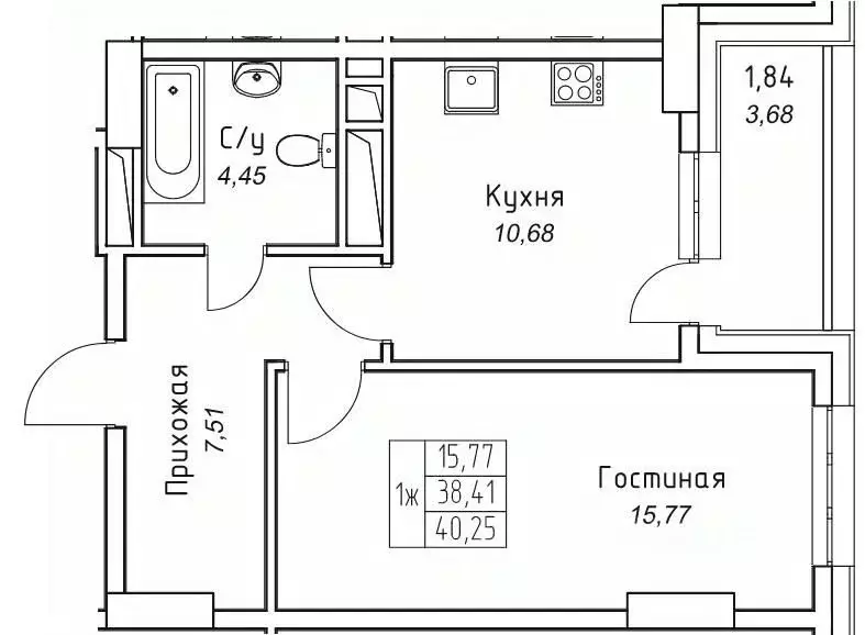1-к кв. Саха (Якутия), Якутск 11-й кв-л,  (40.25 м) - Фото 0