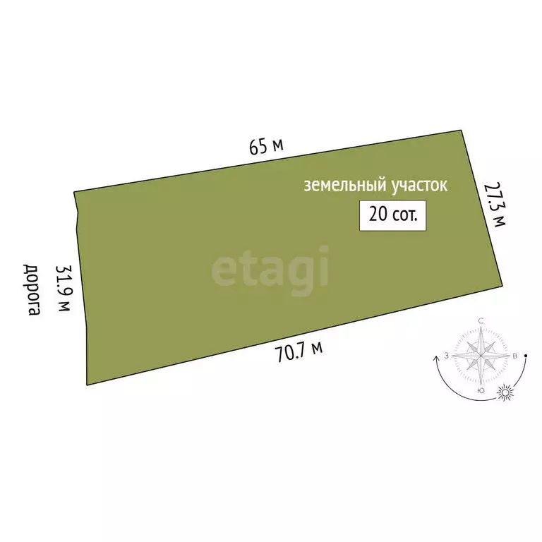 Участок в Тюменский муниципальный округ, деревня Елань, Дачная улица ... - Фото 1