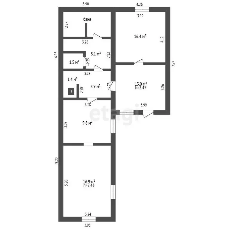Дом в Ишим, Яблоневая улица (75.2 м) - Фото 1