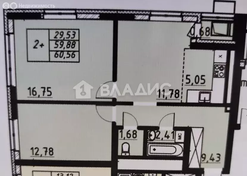 2-комнатная квартира: Уфа, улица Ахметова, 156 (60.5 м) - Фото 0