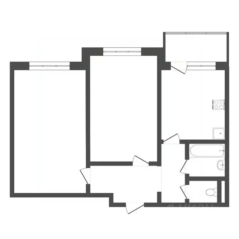 2-к кв. Тюменская область, Тюмень ул. Александра Протозанова, 10 (53.2 ... - Фото 2