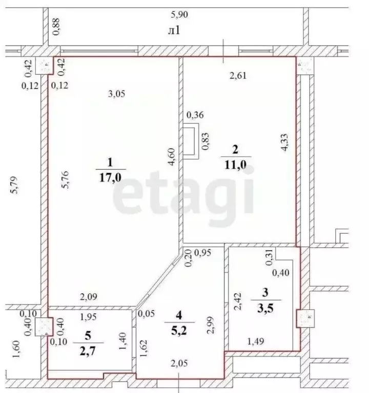 1-к кв. Ульяновская область, Ульяновск ул. Генерала Мельникова, 20 ... - Фото 2