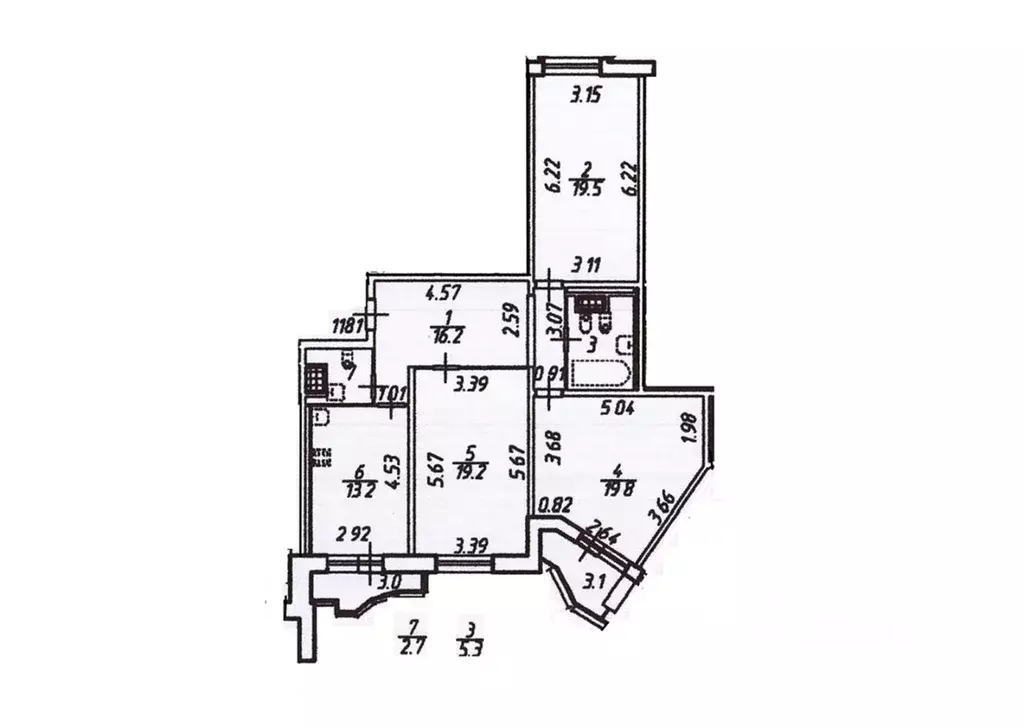 3-к кв. Санкт-Петербург просп. Просвещения, 43 (99.0 м) - Фото 2