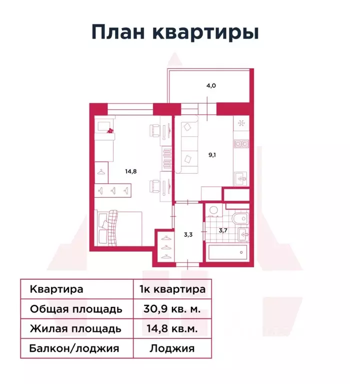 1-к кв. Ленинградская область, Всеволожский район, пос. Бугры бул. ... - Фото 2