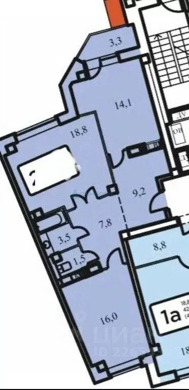 2-к кв. Московская область, Подольск ул. 43-й Армии, 19 (71.8 м) - Фото 1