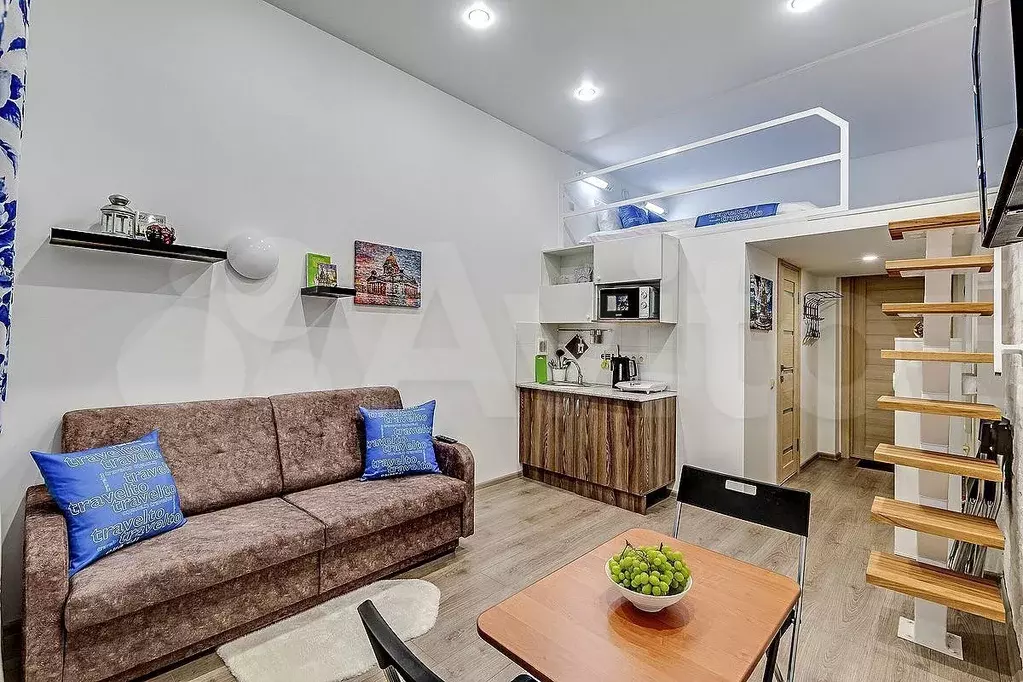 Апартаменты-студия, 21,4 м, 4/4 эт. - Фото 1