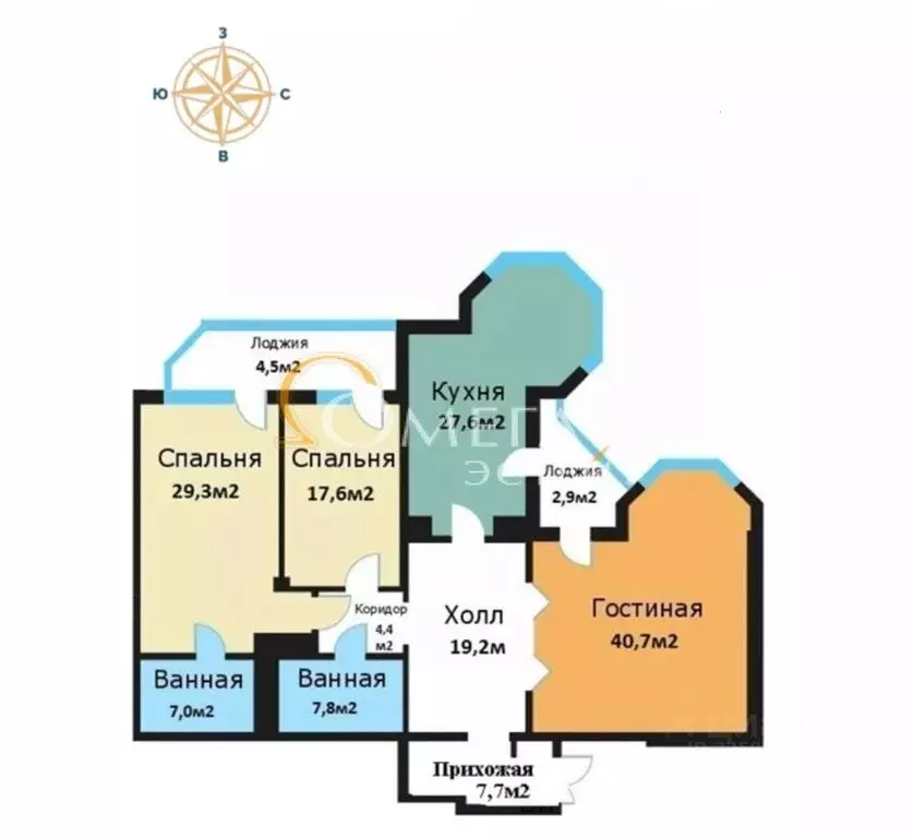 3-к кв. Москва ул. Архитектора Власова, 6 (168.7 м) - Фото 1
