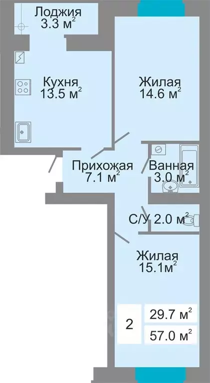 2-к кв. Чувашия, Чебоксары ул. Поэта Георгия Андреевича Ефимова, 2 . - Фото 0