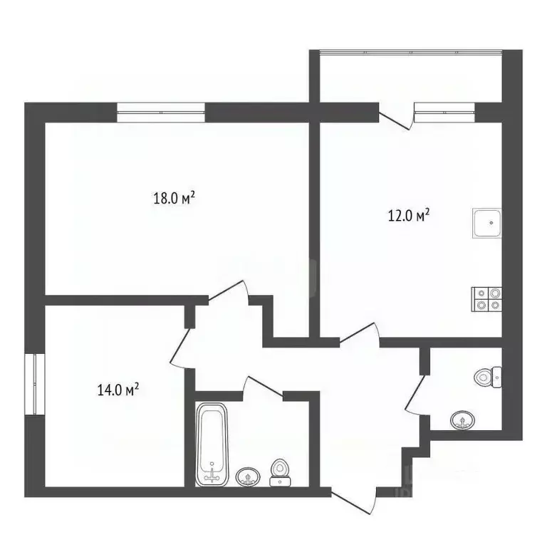 2-к кв. Москва Зеленодольская ул., 30к1 (58.5 м) - Фото 2