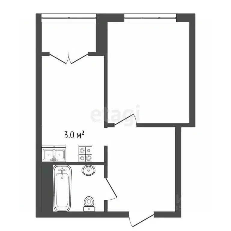 Студия Крым, Ялта ул. Дражинского, 48 (44.8 м) - Фото 2