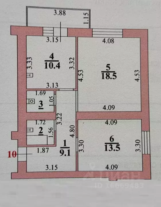 2-к кв. Липецкая область, Липецк ул. А.П. Мистюкова, 2 (56.0 м) - Фото 1